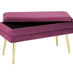 Beliani DURHAM - Bankje - Roze - Fluweel Clearance