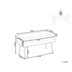 Beliani DURHAM - Hocker - Grijs - Fluweel Online