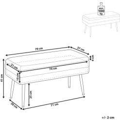 Beliani DURHAM - Hocker - Grijs - Fluweel Online
