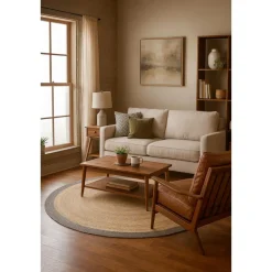 Dutch Lifestyle - Jute - Vloerkleed - 150x150 cm - Beige Best