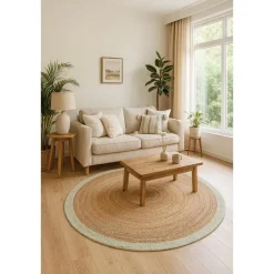 Dutch Lifestyle - Jute - Vloerkleed - 200x200 cm - Beige Best