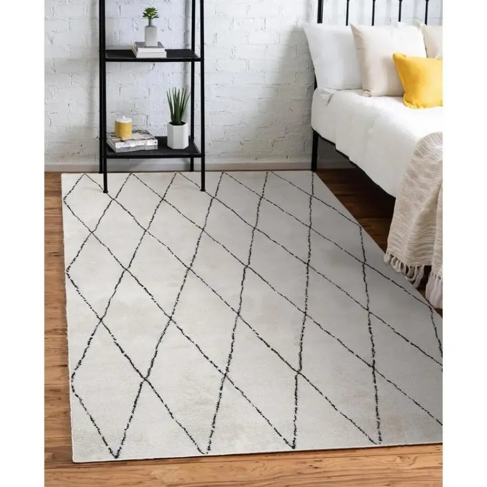 Dutch Lifestyle - Polyester - Vloerkleed - 230x160cm - Wit Clearance