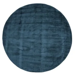 Dutch Lifestyle - Viscose - Vloerkleed - 115cm rond - Blauw Outlet