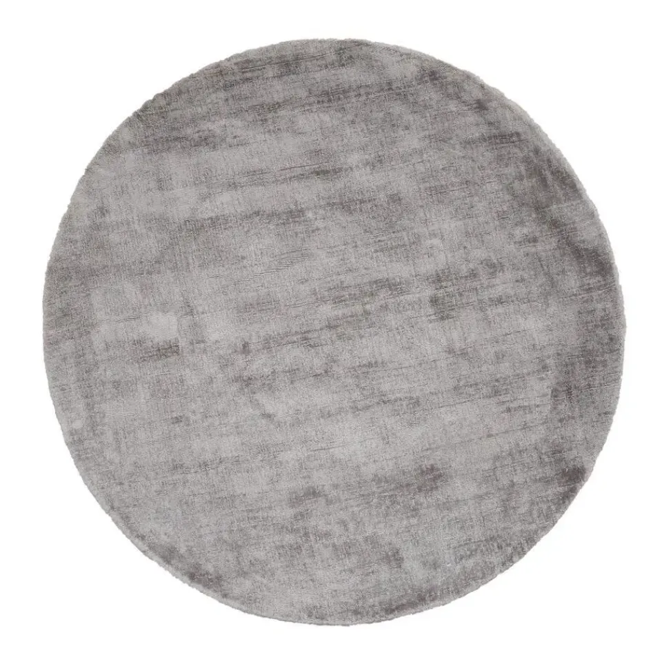 Dutch Lifestyle - Viscose - Vloerkleed - 115cm rond - Grijs Best