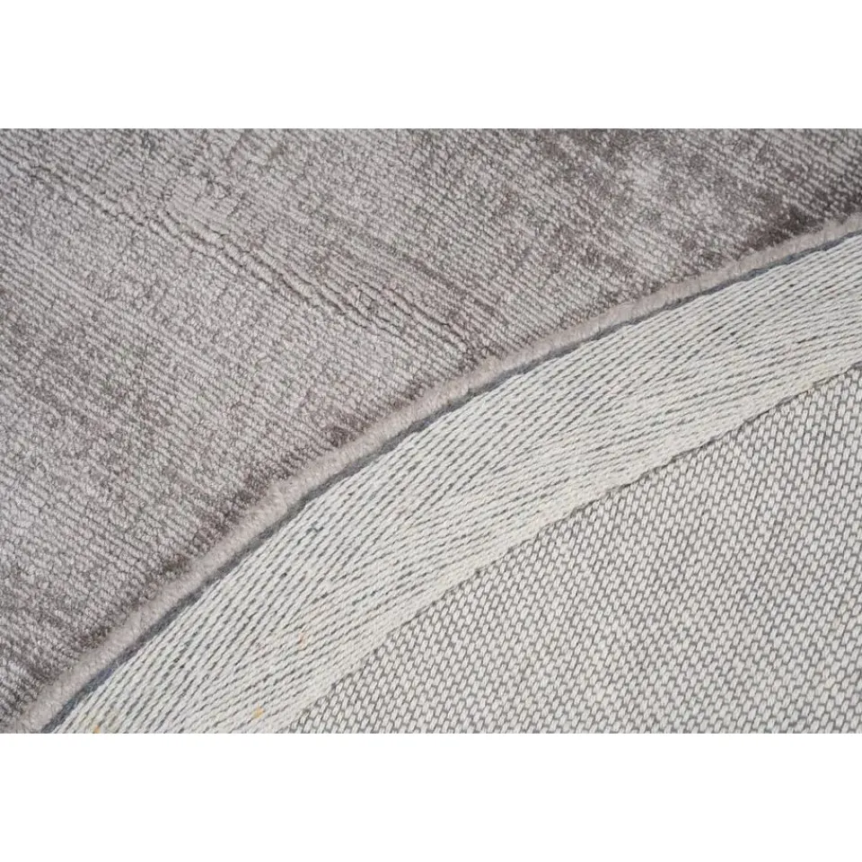 Dutch Lifestyle - Viscose - Vloerkleed - 115cm rond - Grijs Best
