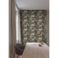 Dutch Wallcoverings - Asperia- Louan zwart/groen/goud - A54801 Discount