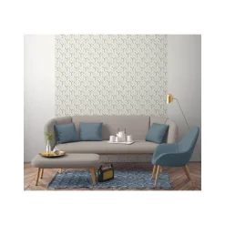 Dutch Wallcoverings - Galactik dessin beige/donkerblauw - 0,53x10,05m Outlet