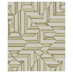 Dutch Wallcoverings - Galactik ruit/streep beige/goud - 0,53x10,05m New