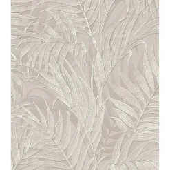 Dutch Wallcoverings - Grace Tropical palm leaf mink - GR322103 Clearance