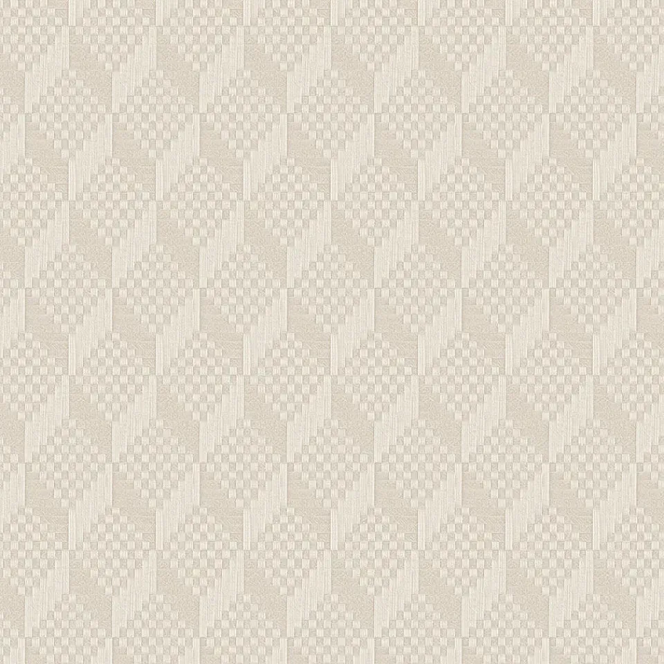 Dutch Wallcoverings - Grace 3D stitched cube cream - GR322302 Clearance