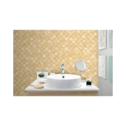 Dutch Wallcoverings - Hexagone ruit beige/glitter - 0,53x10,05m Outlet