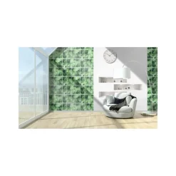 Dutch Wallcoverings - Horizons raam/bladeren groen - 0,53x10,05m Outlet