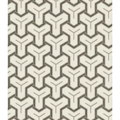 Dutch Wallcoverings - Onyx dessin wit/zwart/beige - 0,53x10,05m Hot