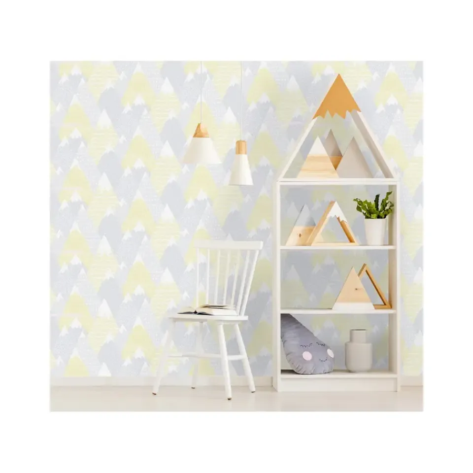 Dutch Wallcoverings - Over The Rainbow- Mountains Yellow - 0,53x10,05m Best