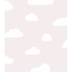Dutch Wallcoverings behang - My Kingdom Clouds roze/wit - 0.53x10,05m Outlet