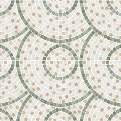 Dutch Wallcoverings Vliesbehang Artifice mozaïc tegel - beige/groen - 10m x 53cm Best