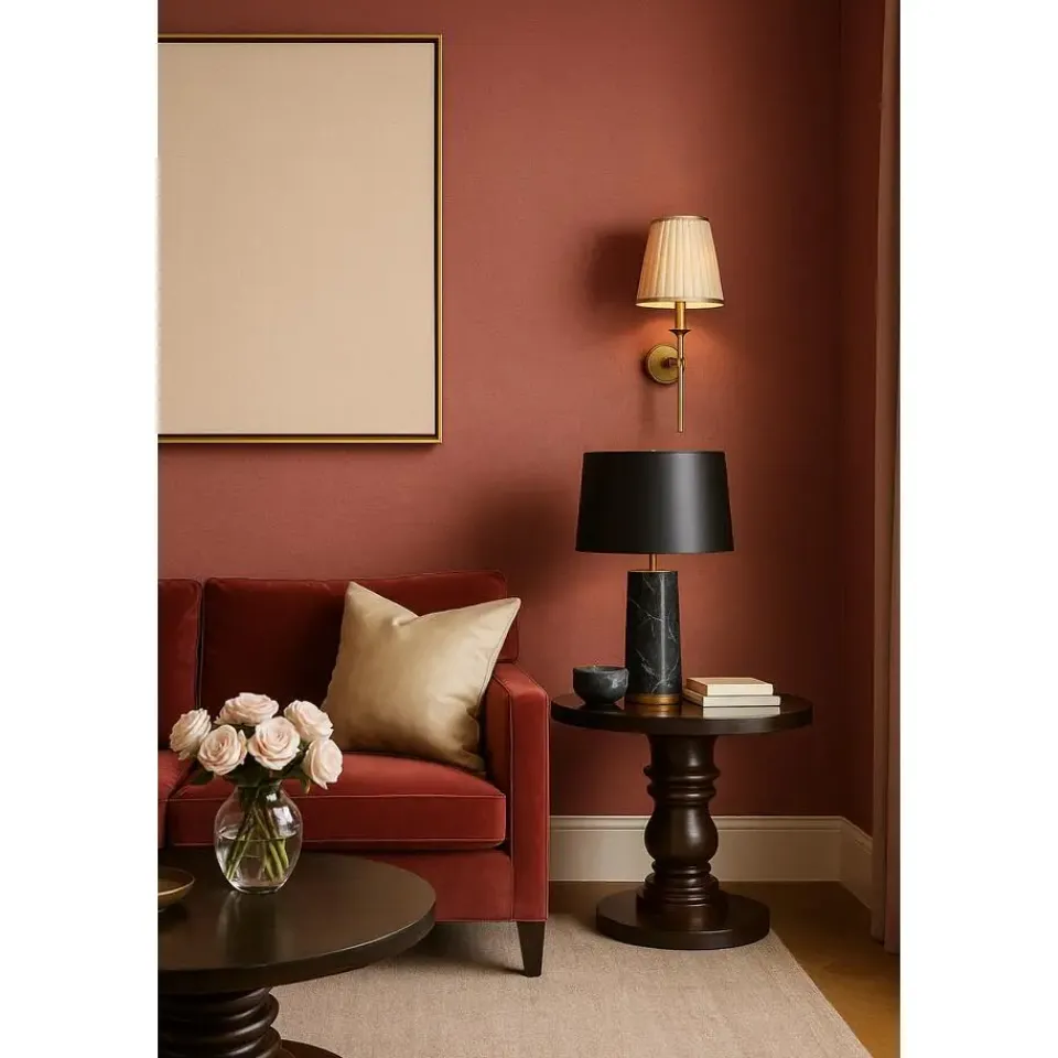 Dutch Wallcoverings Vliesbehang Linen & Textures uni - rood - 10,05m x 53cm New