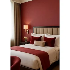 Dutch Wallcoverings Vliesbehang Linen & Textures uni - rood - 10,05m x 53cm New