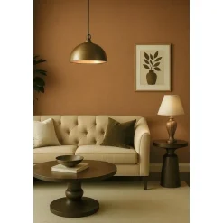 Dutch Wallcoverings Vliesbehang Linen & Textures uni - browngold - 10,05m x 53cm Clearance