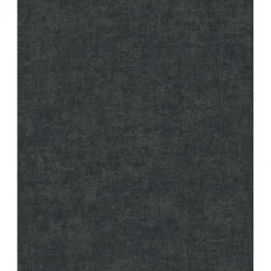 Dutch Wallcoverings Vliesbehang Linen & Textures uni - blacksilver - 10m x 53cm Outlet