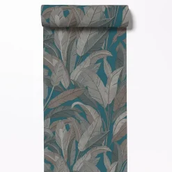 Dutch Wallcoverings Vliesbehang Renaissance leaves - blauw - 10,05m x 53cm Discount