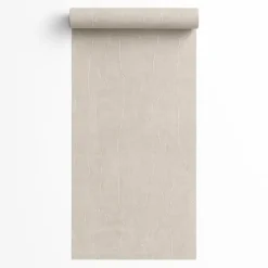 Dutch Wallcoverings Vliesbeh. Renaissance watermarked fabric - taupe - 10mx53cm Outlet