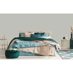 Dutch Wallcoverings Vliesbehang Wall Fabric linen light - groen - 10,05m x 53cm Best