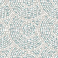 Dutch Wallcoverings Vliesbehang Artifice mozaïc tegel - grijs/petrol - 10mx53cm Sale