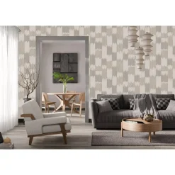 Dutch Wallcoverings Vliesbehang Renaissance textured loom - beige - 10m x 53cm Online