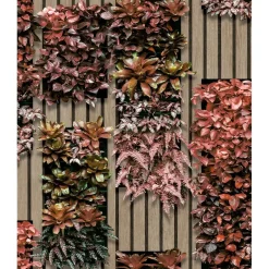 Dutch Wallcoverings Vliesbehang Artifice planken/planten - beige/grn - 10mx53cm Clearance