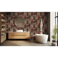 Dutch Wallcoverings Vliesbehang Artifice planken/planten - beige/grn - 10mx53cm Clearance