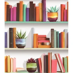 Dutch Wallcoverings Vliesbehang Artifice boeken/planken - grijs - 10,05m x 53cm Discount