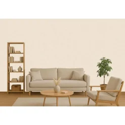 Dutch Wallcoverings Vliesbehang Fabric Touch velvet - crème - 10,05m x 53cm Hot