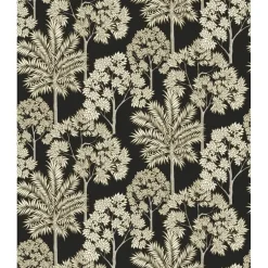 Dutch Wallcoverings Vliesbehang Arcadia palm forest - zwart - 10,05m x 53cm New