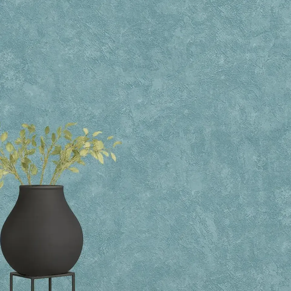 Dutch Wallcoverings Vliesbehang Artifice uni - petrol - 10,05m x 53cm