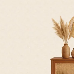 Dutch Wallcoverings Vliesbehang Fabric Touch weave - crème - 10,05m x 53cm Online