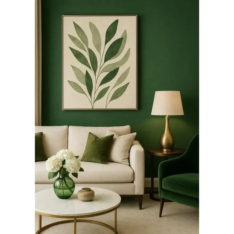 Dutch Wallcoverings Vliesbehang Linen & Textures uni - greengold - 10,05m x 53cm