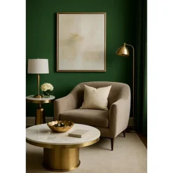 Dutch Wallcoverings Vliesbehang Linen & Textures uni - greengold - 10,05m x 53cm