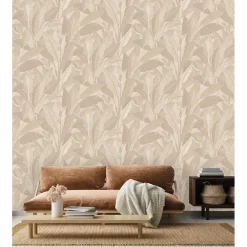 Dutch Wallcoverings Vliesbehang Renaissance leaves - beige - 10,05m x 53cm Discount