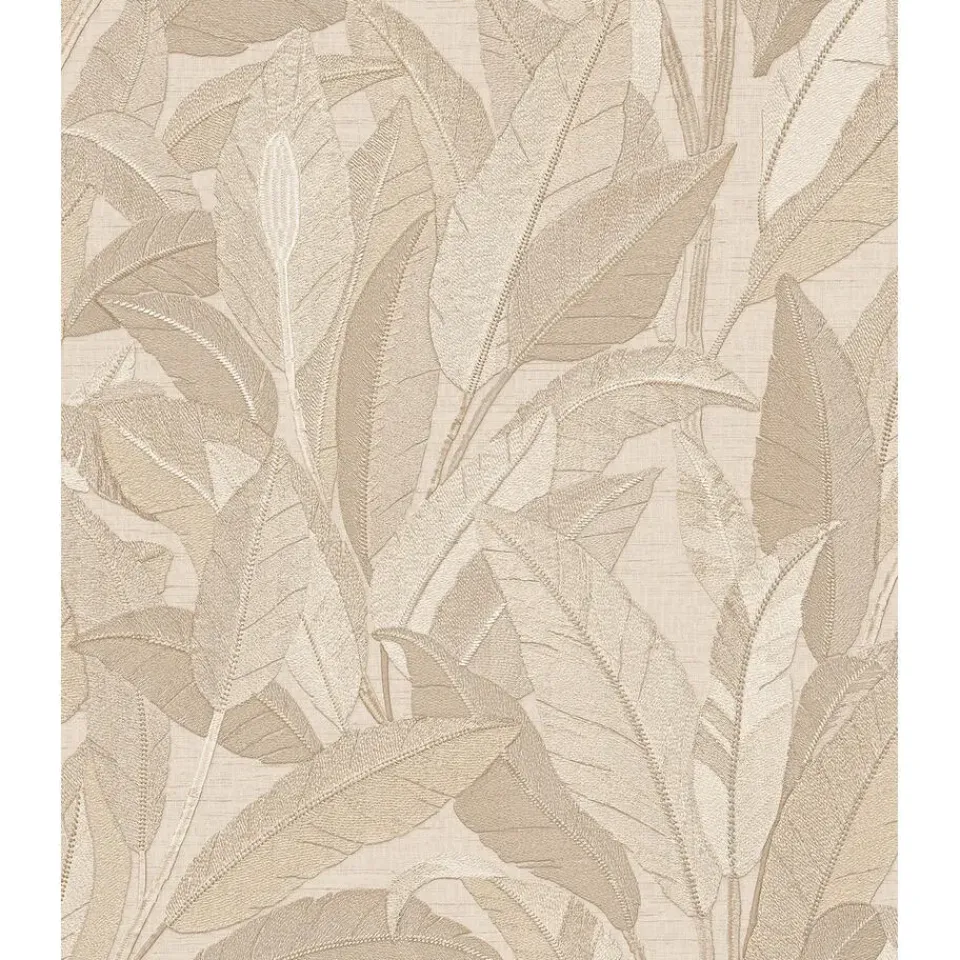 Dutch Wallcoverings Vliesbehang Renaissance leaves - beige - 10,05m x 53cm Discount