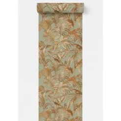 Dutch Wallcoverings Vliesbehang Wallstitch bird of paradise - groen - 10m x 53cm New