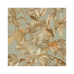 Dutch Wallcoverings Vliesbehang Wallstitch bird of paradise - groen - 10m x 53cm New