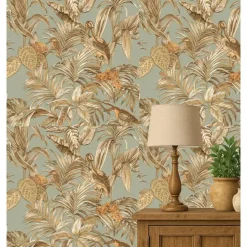 Dutch Wallcoverings Vliesbehang Wallstitch bird of paradise - groen - 10m x 53cm New