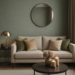 Dutch Wallcoverings Vliesbehang Linen & Textures uni - groen - 10,05m x 53cm Hot