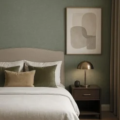 Dutch Wallcoverings Vliesbehang Linen & Textures uni - groen - 10,05m x 53cm Hot