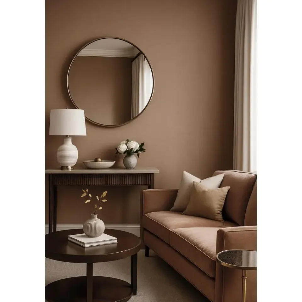 Dutch Wallcoverings Vliesbehang Linen & Textures uni - terracotta - 10m x 53cm Online