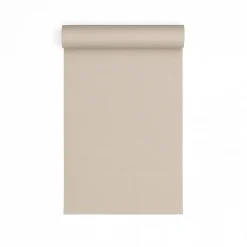 Dutch Wallcoverings Vliesbehang Linen & Textures uni - taupe - 10,05m x 53cm Clearance