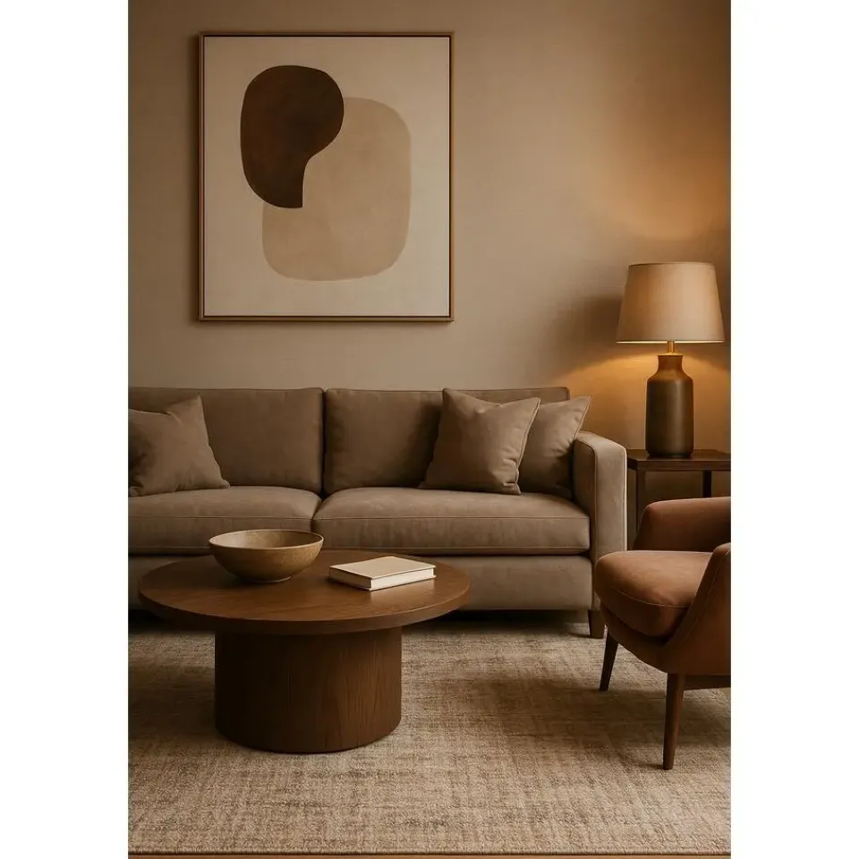 Dutch Wallcoverings Vliesbehang Linen & Textures uni - taupe - 10,05m x 53cm Clearance