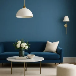 Dutch Wallcoverings Vliesbehang Linen & Textures uni - blauw - 10,05m x 53cm Online