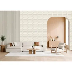 Dutch Wallcoverings Vliesbehang Renaissance Grecian key - crème - 10,05m x 53cm Sale